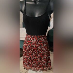 Floral Mini Skirt